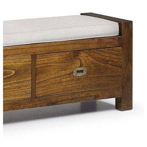 Divan 2 tiroirs bronze bois-bronze