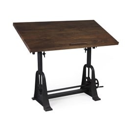 Bureau bois-métal marron - quinquenelle