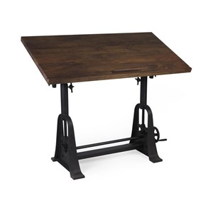 Bureau bois-métal marron - quinquenelle