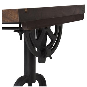 Bureau bois-métal marron - quinquenelle