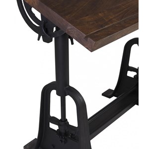 Bureau bois-métal marron - quinquenelle