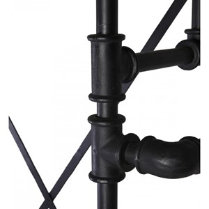 Armoire 1 tiroir metal bois marron -