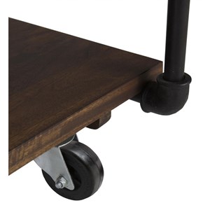 Armoire 1 tiroir metal bois marron -