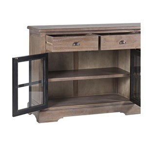 Buffet 4 tiroirs bronze bois-bronze