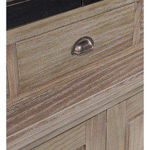 Vaisselier 3 tiroirs bronze bois marron