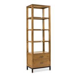 Bibliothèque 2 tiroirs bronze