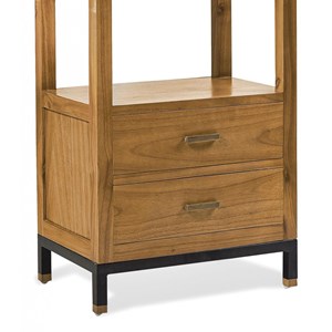 Bibliothèque 2 tiroirs bronze