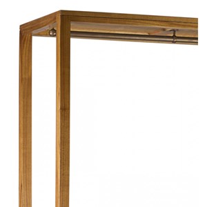 Armoire 2 tiroirs metal bois marron -