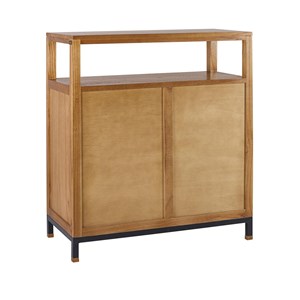 Commode 5 tiroirs metal bois-métal