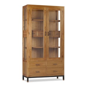 Vaisselier 8 tiroirs metal bois marron -