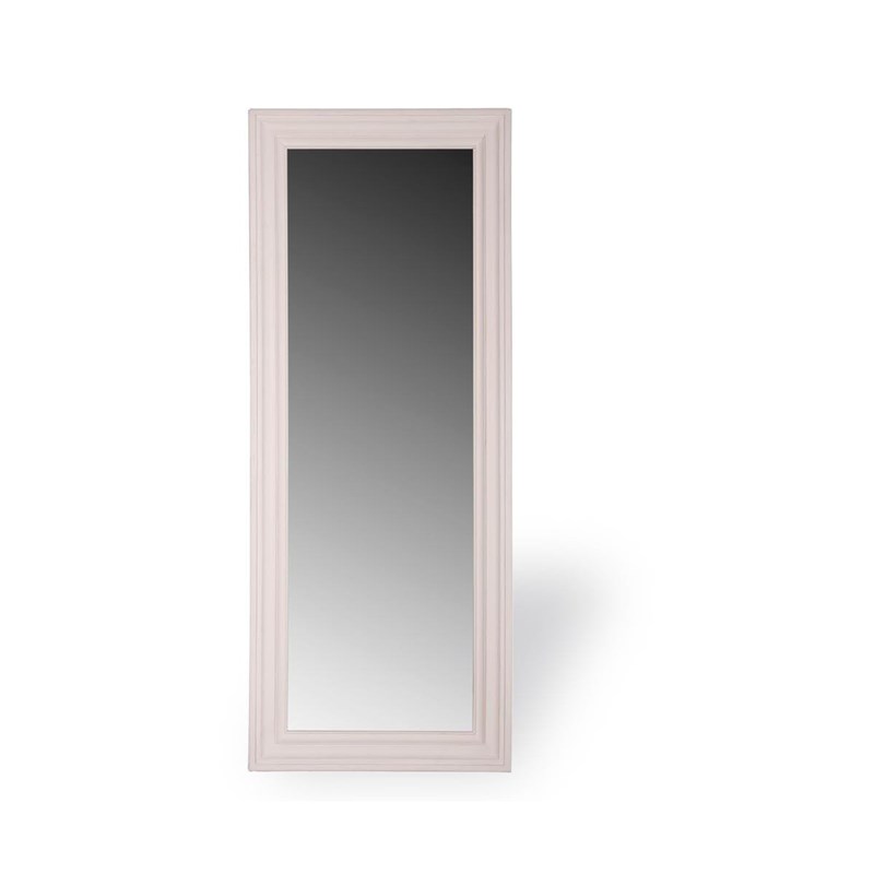 Décoration d'autrefois - Miroir bois blanc 140x55x4cm