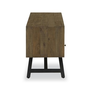 Meuble tv 3 tiroirs bois marron -