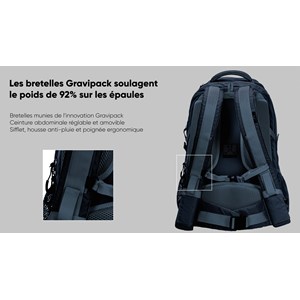 Sac à dos sherpa bleu gravipack