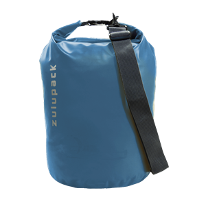 Sac tube étanche 15l fond transparent Bleu