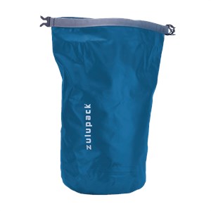 Sac tube étanche 15l fond transparent Bleu