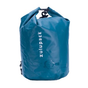 Sac tube étanche 15l fond transparent Bleu