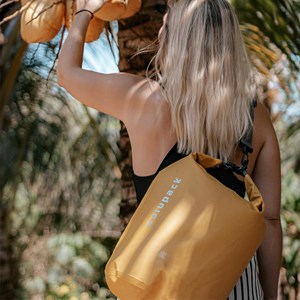Sac tube étanche 15l fond transparent Jaune