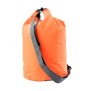 Sac tube étanche 15l fond transparent Orange