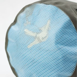 Sac tube étanche 15l fond transparent Gris