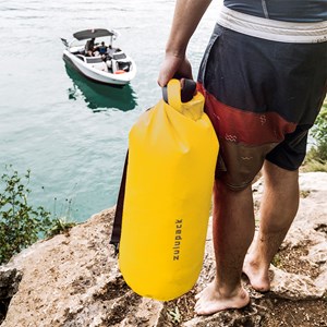 Sac tube étanche 25l fond transparent Jaune