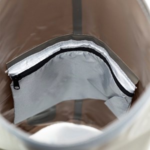 Sac tube étanche 25l fond transparent Gris