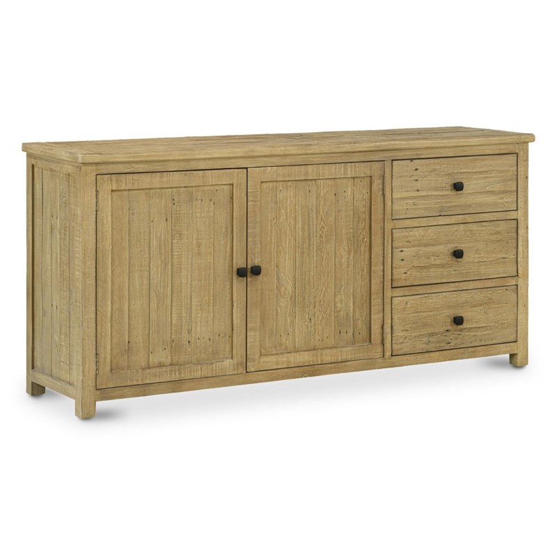Décoration d'autrefois - Bahut 3 tiroirs bois marron 180x45x85cm