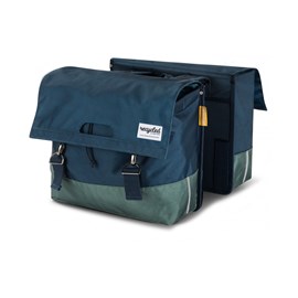 Double sacoche vélo  40l bleu vert