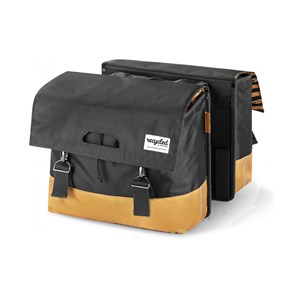 Double sacoche vélo 40l noir jaune