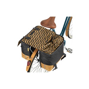Double sacoche vélo 40l noir jaune
