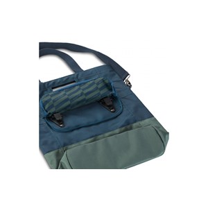 Sacoche vélo shopper 20l bleu vert