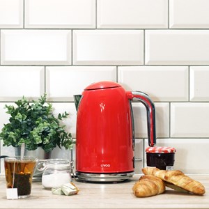 Bouilloire design rétro rouge 1.7l