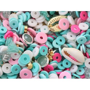 Mélange de perles heishi - tahiti -