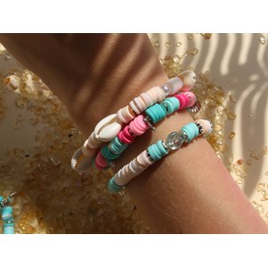 Mélange de perles heishi - tahiti -