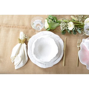 Assiette creuse blanche en mélamine  - lot de 6