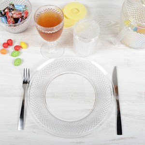 Assiette plate acrylique diamant