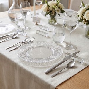 Assiette plate acrylique diamant - lot de 6