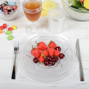 Assiette à dessert acrylique diamant