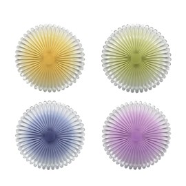 Assiettes à dessert multicolores - lot de 4