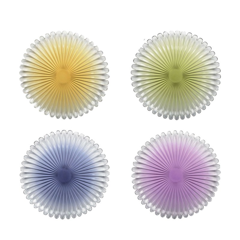 Assiettes à dessert multicolores - lot de 4