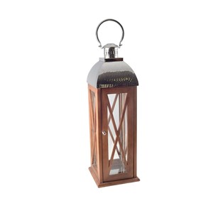 Lanterne en bois et verre grand modèle