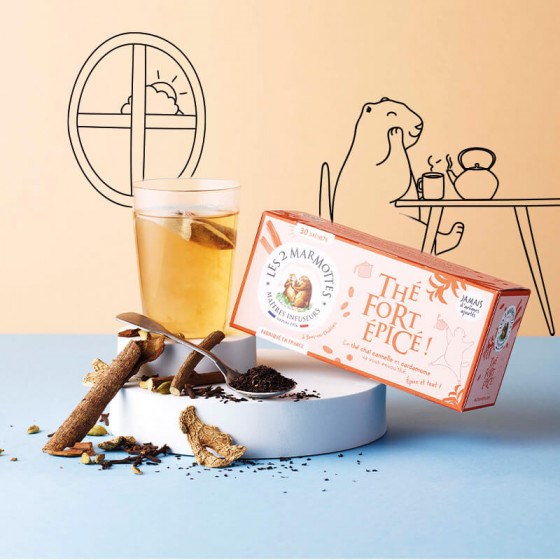 Thé noir bio thé fort épicé - 30 sac.