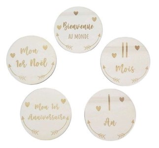 Lot de 15 cartes étapes ronde flèche