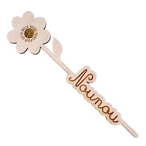 Fleur en bois mot nounou