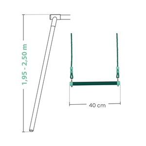 Trapèze métal réglable pour portique boi