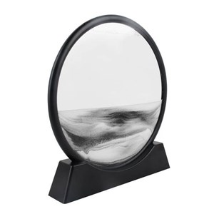 Cadre paysage 3d sable diam 25 cm encre