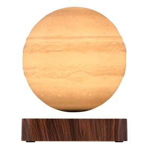 Globe jupiter 3d en lévitation base bois
