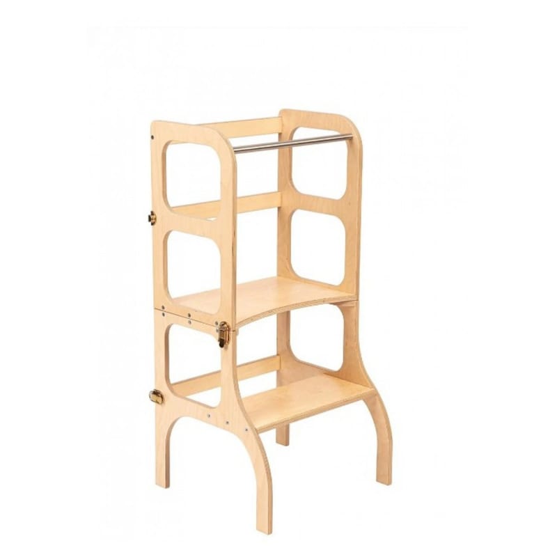 Tour d'apprentissage step'n'sit bois naturel fermoirs dorés (Ette Tete) - Couverture