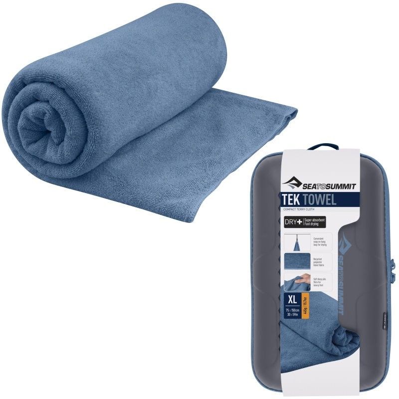 Serviette microfibre sea to summit tek towel xl 75x150 bleu marine