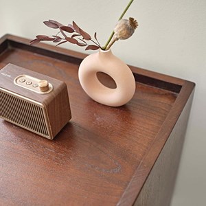 Table de chevet en bois de mindi