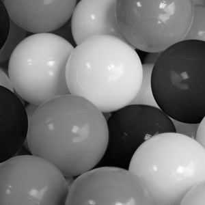 3 sacs de 100 balles - noir, gris,